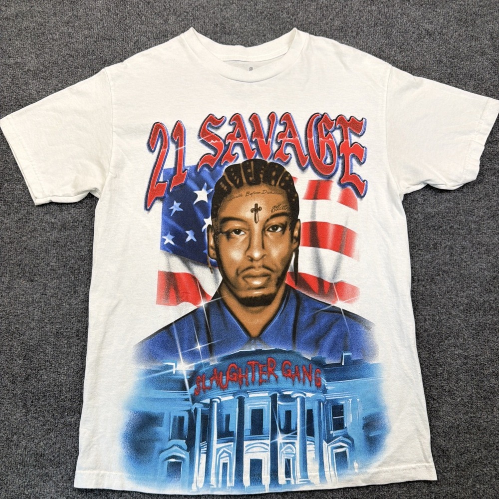 21 Savage American Dream Tour Rap Concert Tee Shirt‎ Size Medium Slaughter Gang